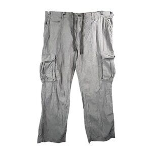 VTG Old Navy Surplus Co Reg Issue A Cargo Grey seersucker‎ Pants Mens sz 42x32